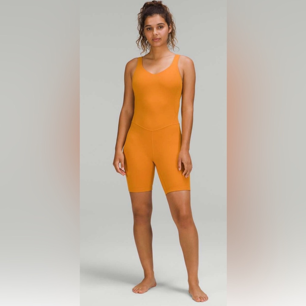 NWT Lululemon Align Bodysuit 8" - Autumn Orange - Size 2 - Picture 1 of 4